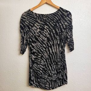 Alfani ruched sleeve & sides blouse: Flattering,  Comfy,  Effortless,  Essential